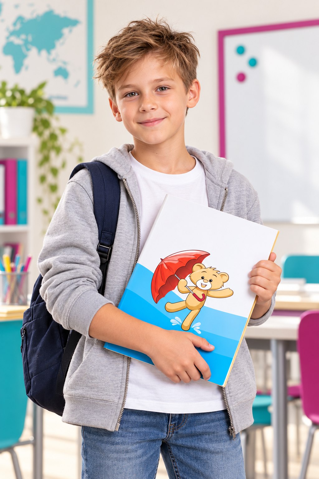 Uczeń DOT Kids z podręcznikiem Teddy Eddie